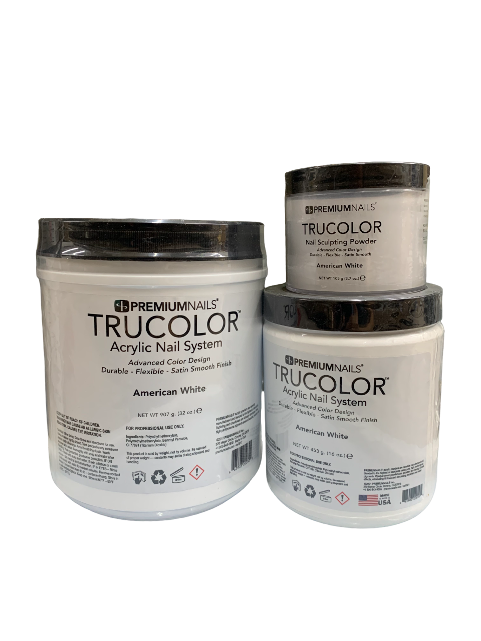 Premiumnails Trucolor Acrylic Powder - TCAW - American White
